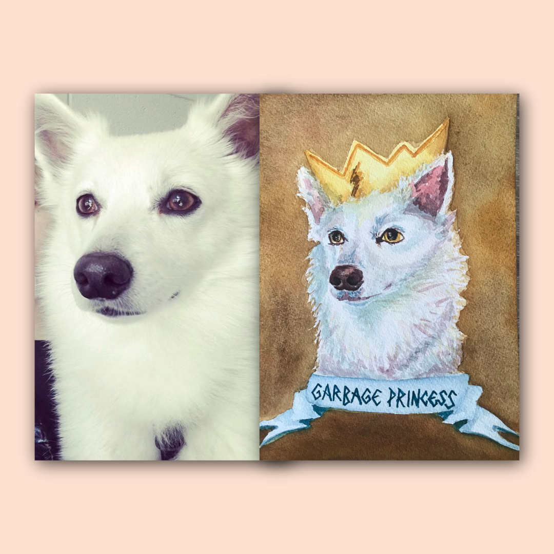 Custom Pet Portrait | Handpainted Watercolor Keepsake